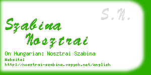 szabina nosztrai business card